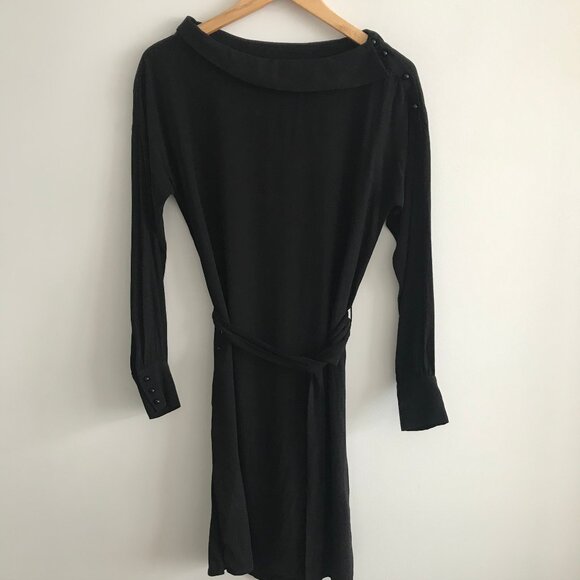 Minimum Long Sleeve boat collar button detail dress Euro 36/Small NWT - Picture 1 of 16